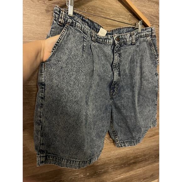 Levi's Levis Silvertab Baggy Black Acid Wash vtg Denim Jean Shorts Mens Sz 40 - Picture 8 of 10